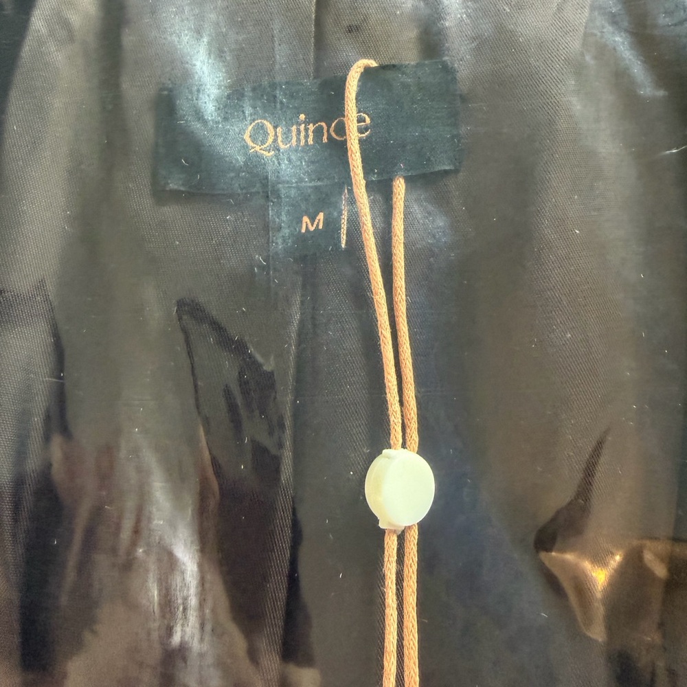 QUINCE Italian Wool Double-Breasted Slouch Coat Size M Dark Chocolate. - Picture 12 of 12